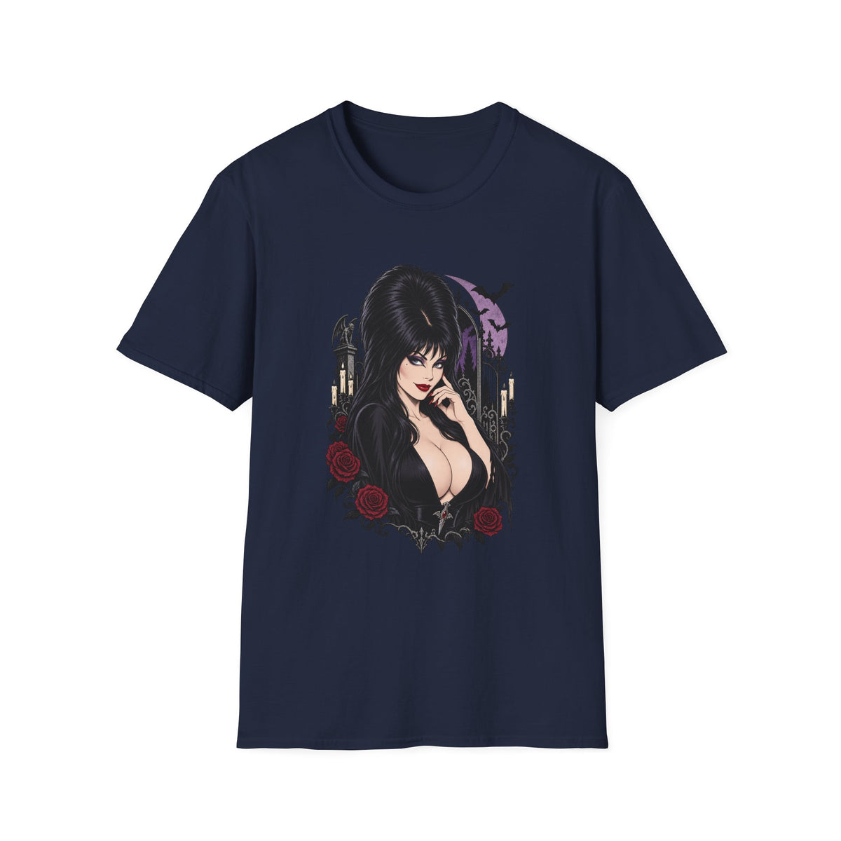 Elvira | Mistress of the Dark | Gothic Vampyress Pinup Girl | Sexy Halloween T-Shirt
