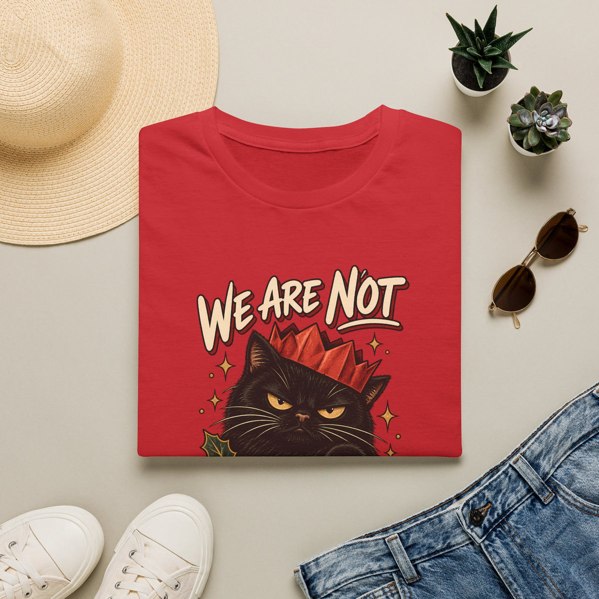 We Are Not Skipping Mariah | Mariah Carey Cat Fan Christmas Holiday Tee