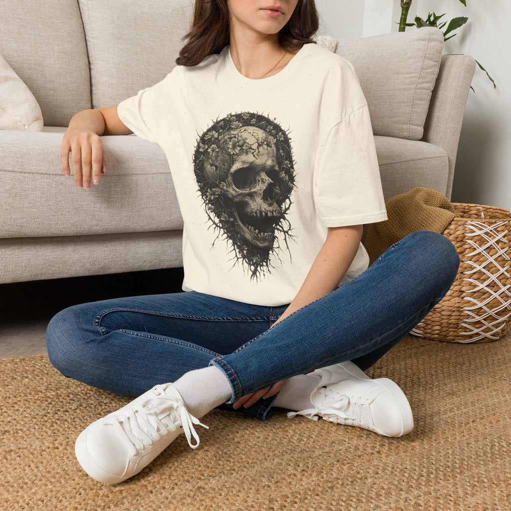 Floral Skull Graphic T-Shirt