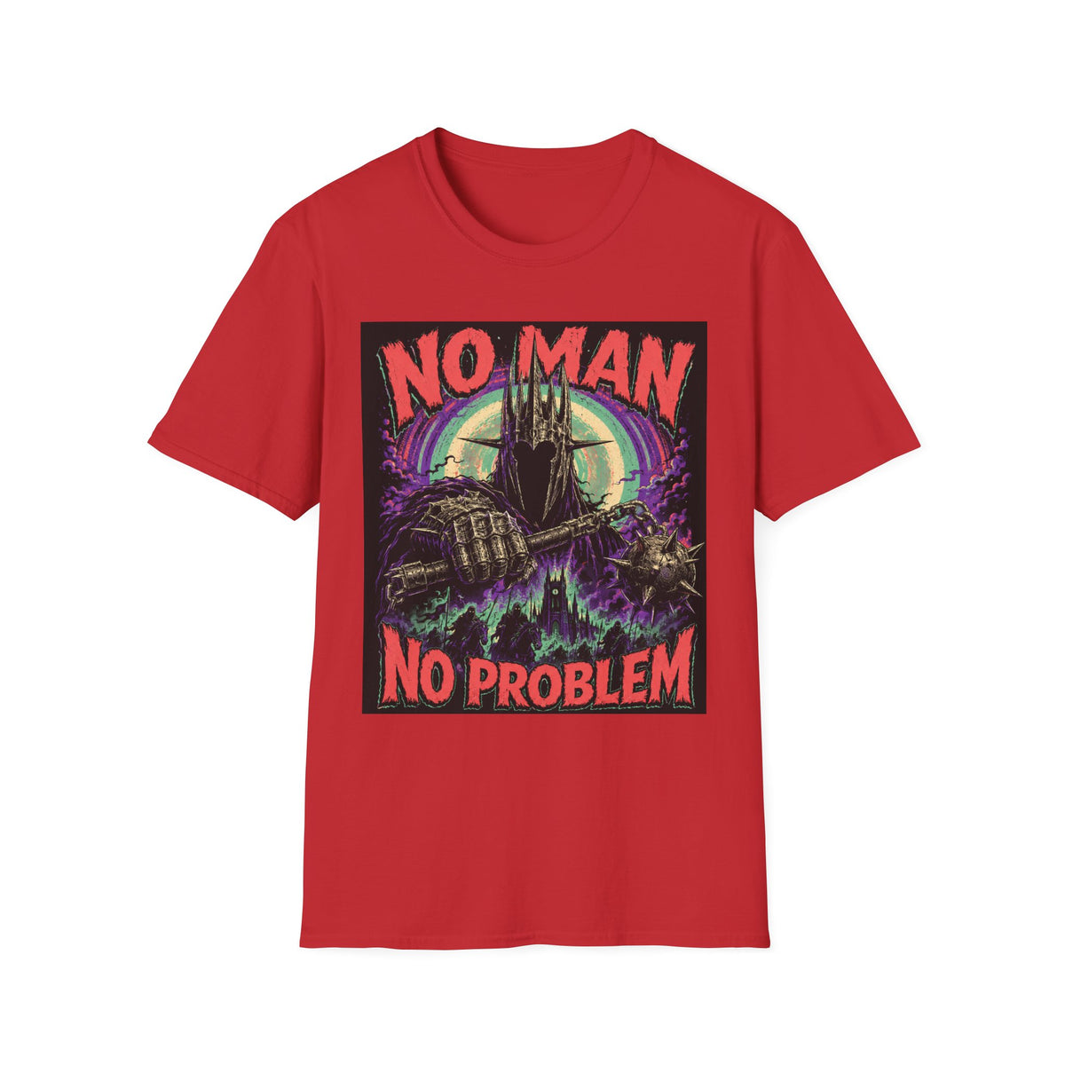No Man No Problem T-Shirt — Retro Gothic Castle Graphic Tee