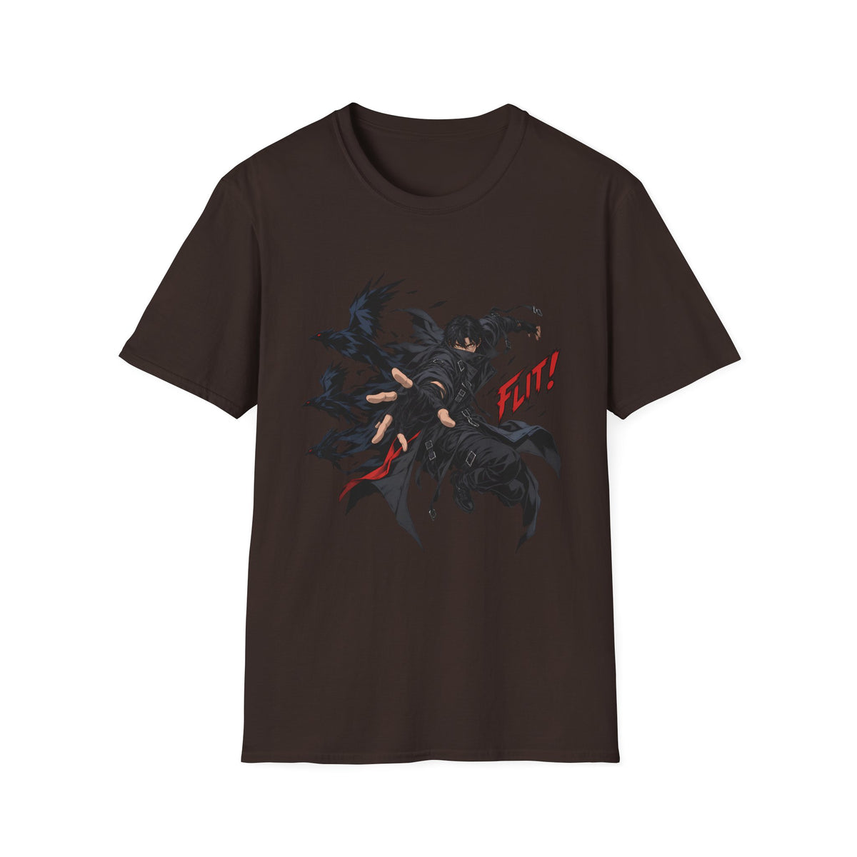 FLINT! | Dark Crow Japanese Anime Samurai Graphic Shirt