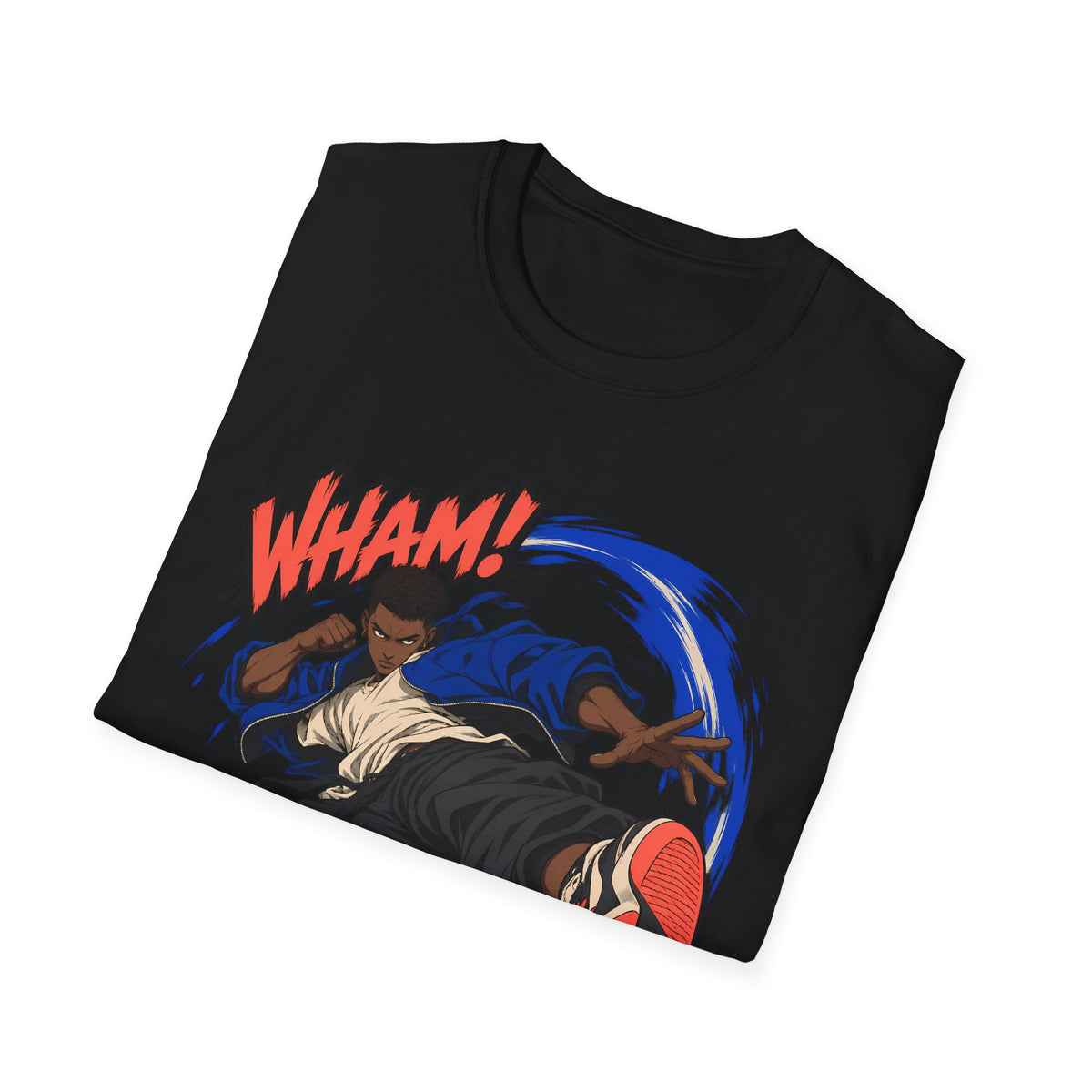 WHAM! | Anime Cartoon Ninja Kick Graphic T Shirt