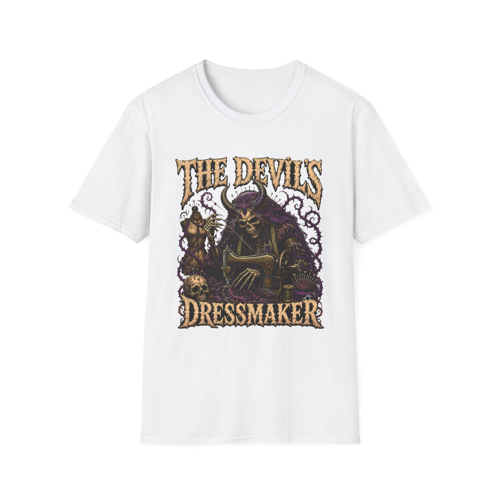 Devil’s Dressmaker Sowing Seamstress - Gothic Horror T-Shirt