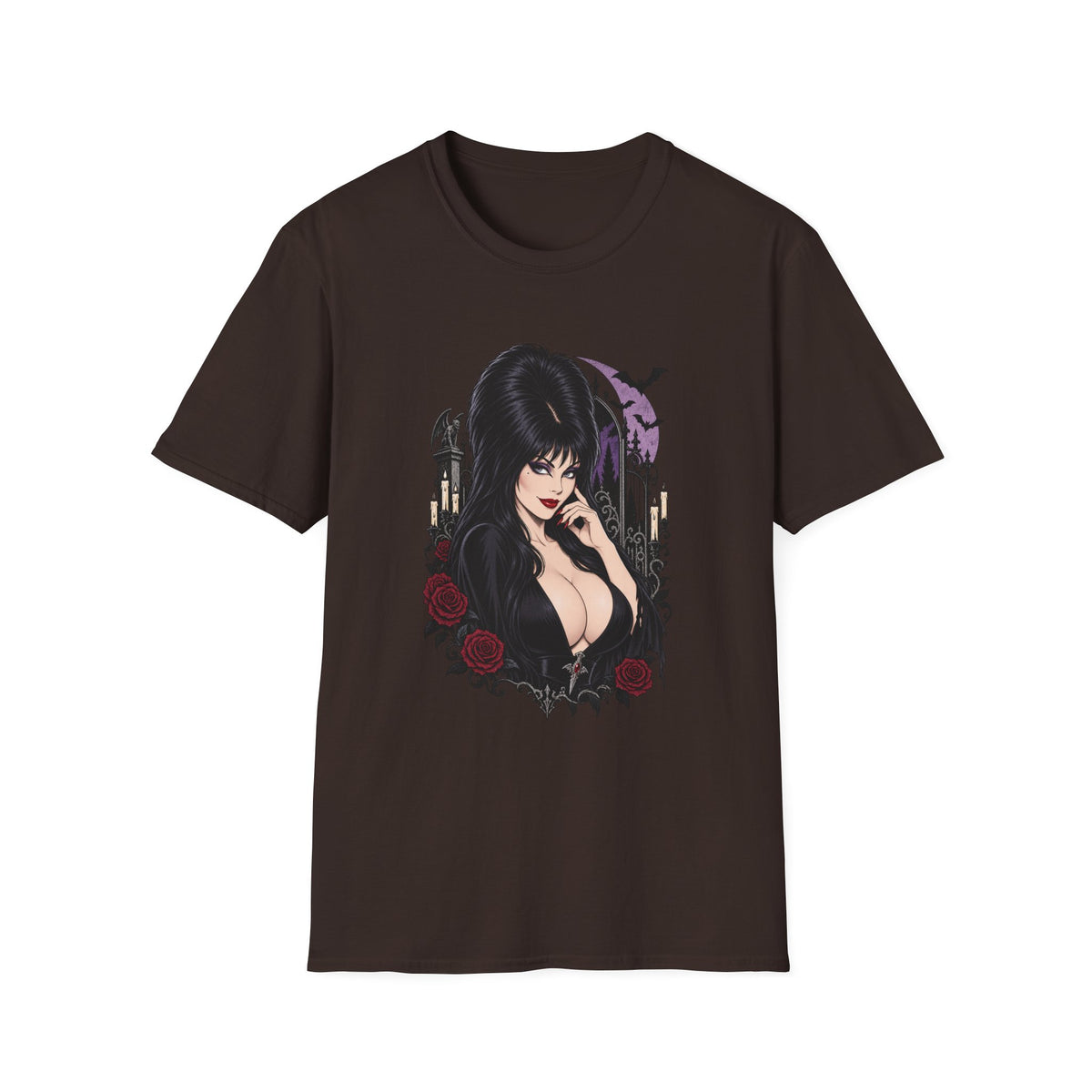 Elvira | Mistress of the Dark | Gothic Vampyress Pinup Girl | Sexy Halloween T-Shirt