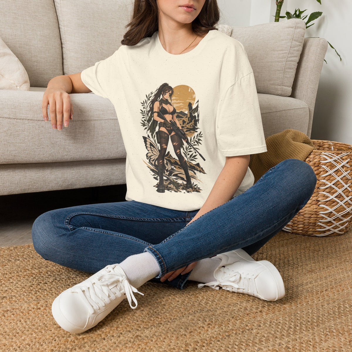Quiet | Metal Gear | Sexy Sniper Pin up Fantasy Warrior Woman T-Shirt