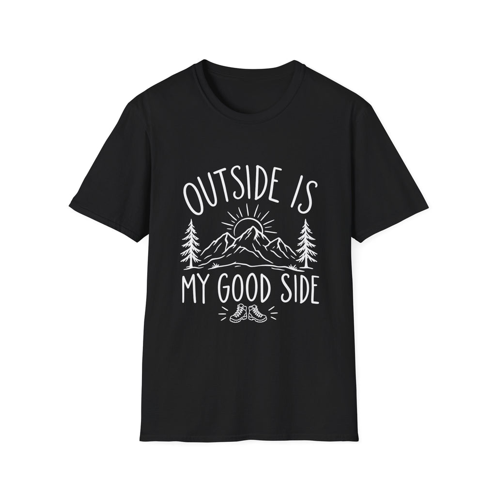 Hiker Gift | Outside Is My Good Side | Outdoor | Camping | Nature Tee
