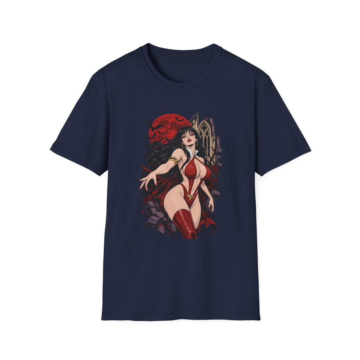 Vampirella | Sexy Vampire Queen | Pin Up Girl | Sexy Halloween Graphic T-Shirt