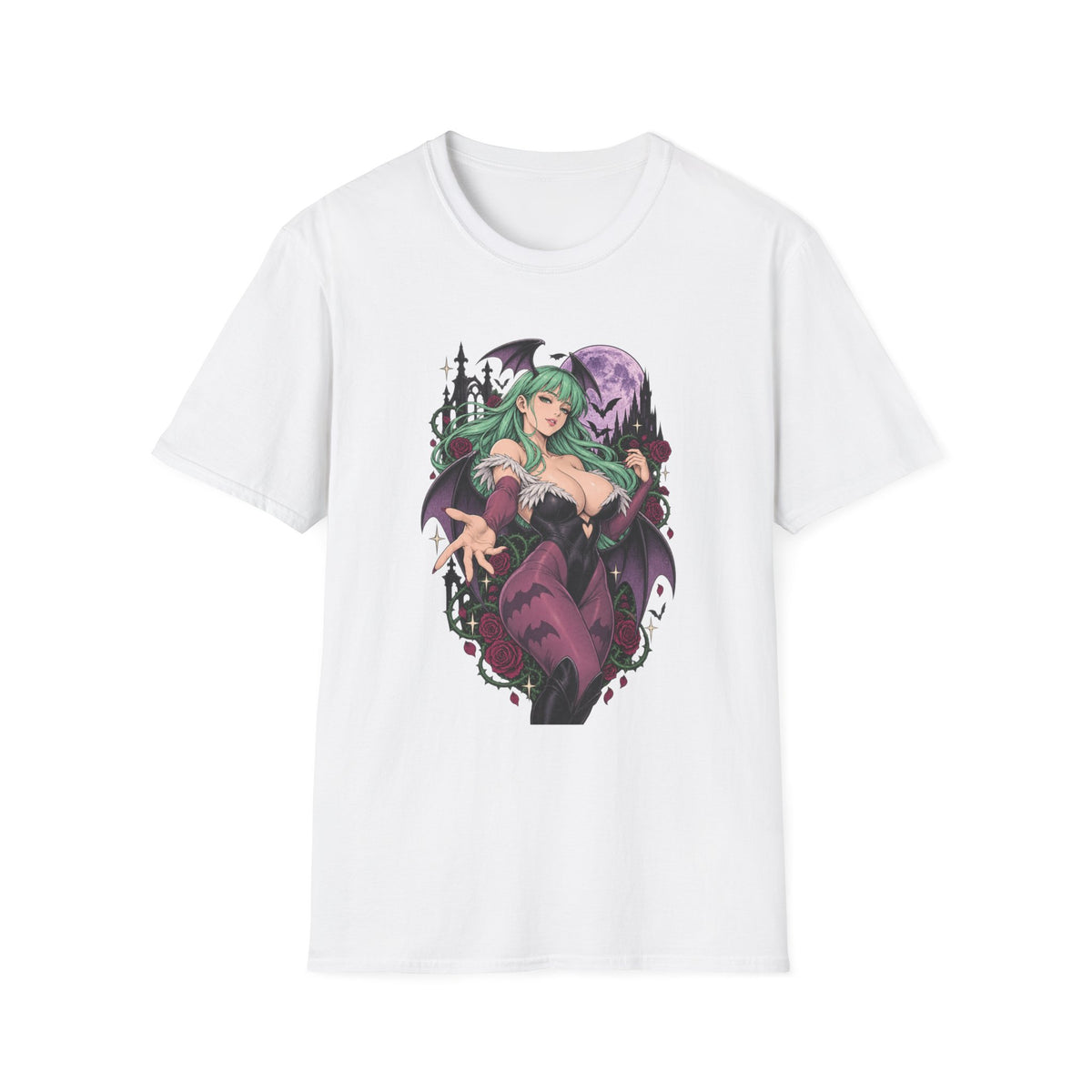 Morrigan | Sexy Succubus Pin Up Girl | Gothic Sorceress Halloween Gamer T-Shirt