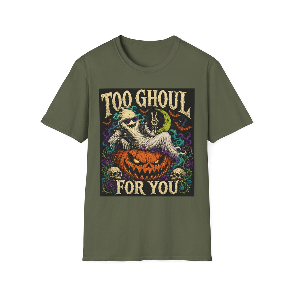 Too Ghoul For You T-Shirt — Retro Halloween Ghost Pumpkin Tee