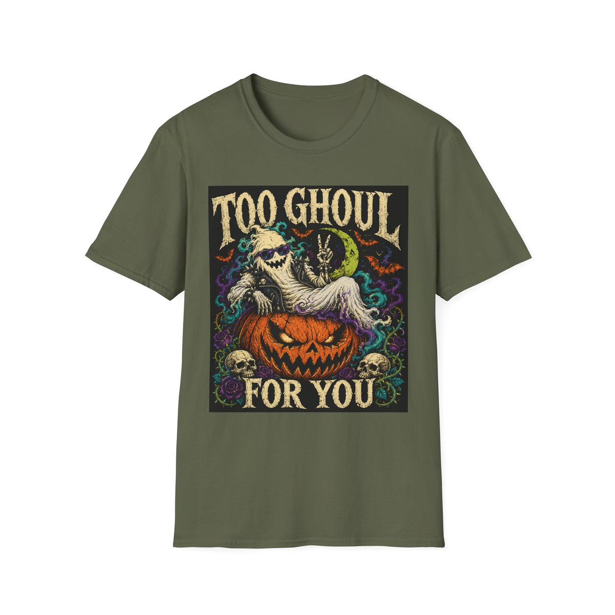 Too Ghoul For You T-Shirt — Retro Halloween Ghost Pumpkin Tee