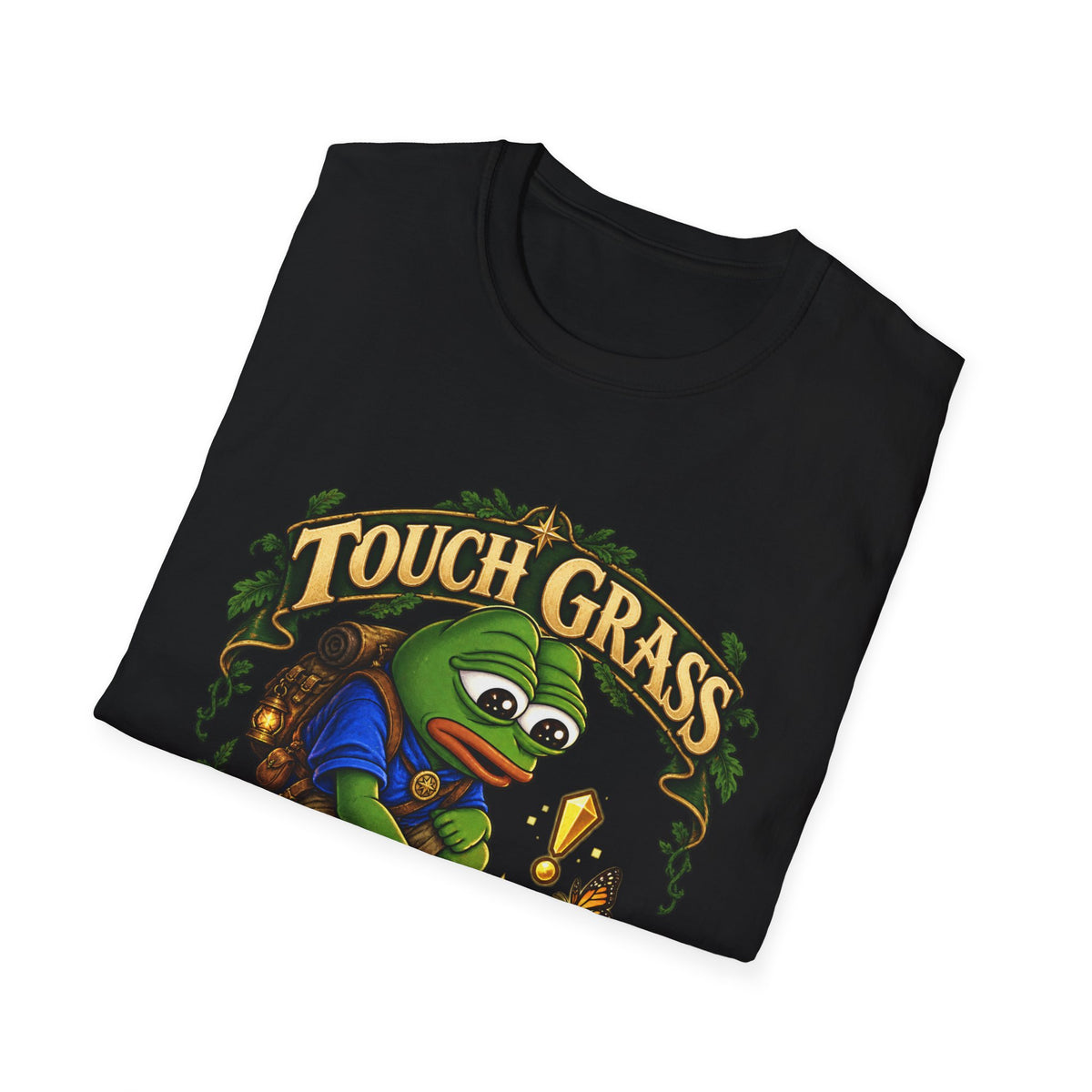 Pepe | Touch Grass | Gaming Tee (Side Quest Accepted)