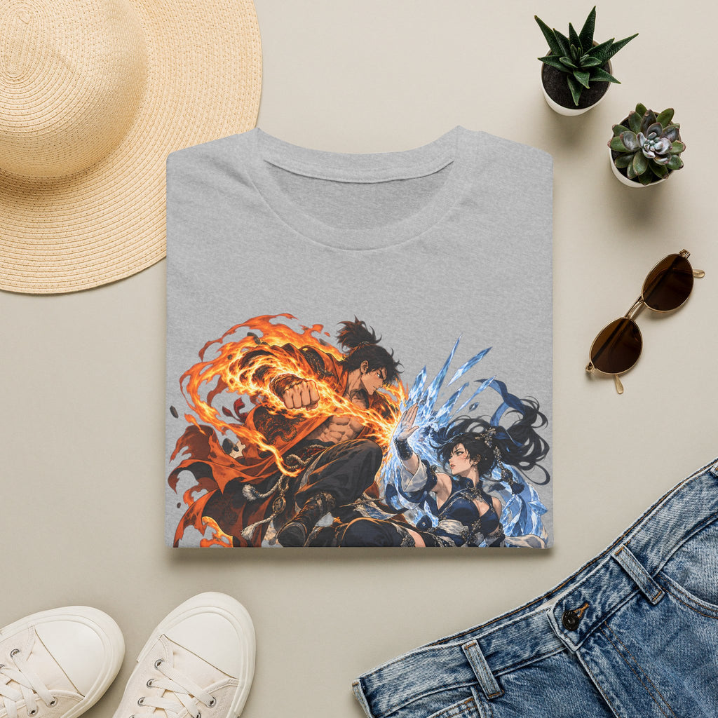 Elemental Battle | Fire vs Ice | Ninja Japanese Fantasy T-Shirt