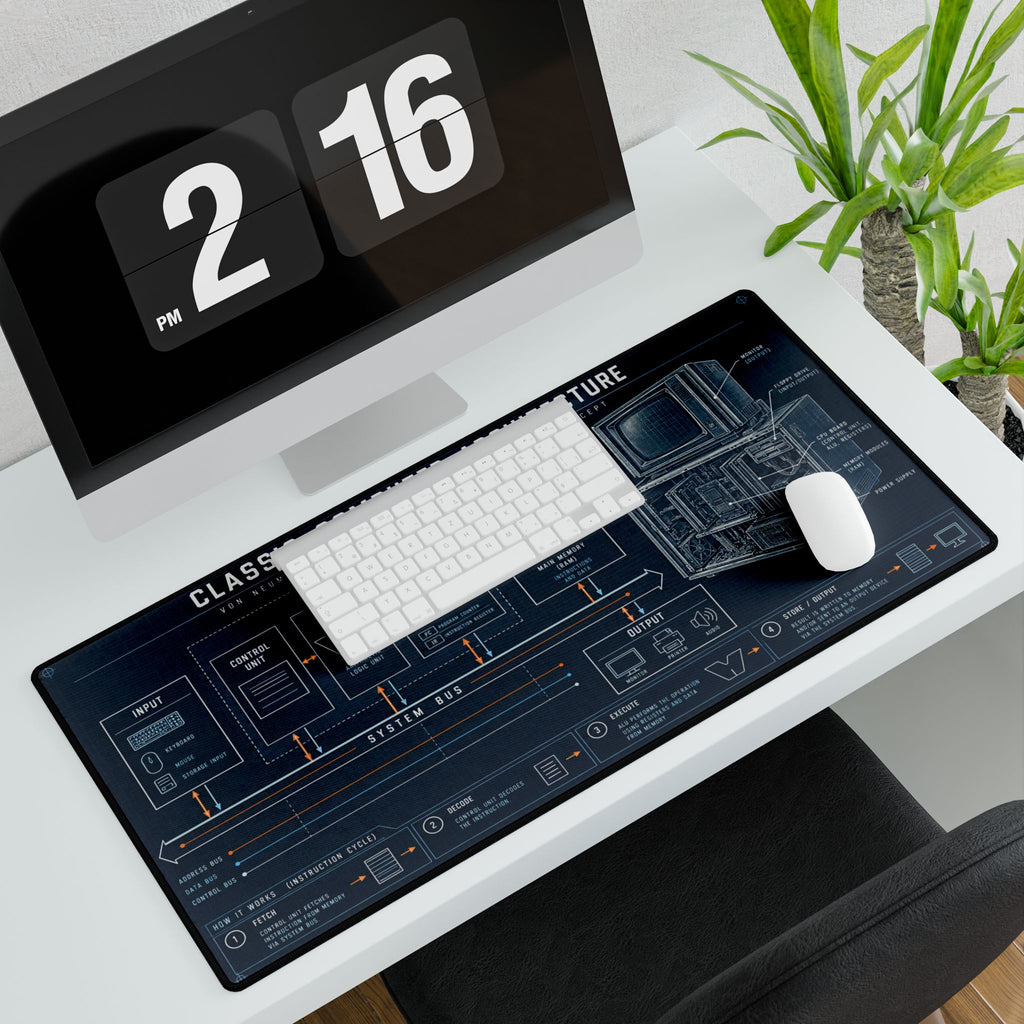 Classic Computer Architecture | Blueprint Gaming/Workstation Mouse Pad