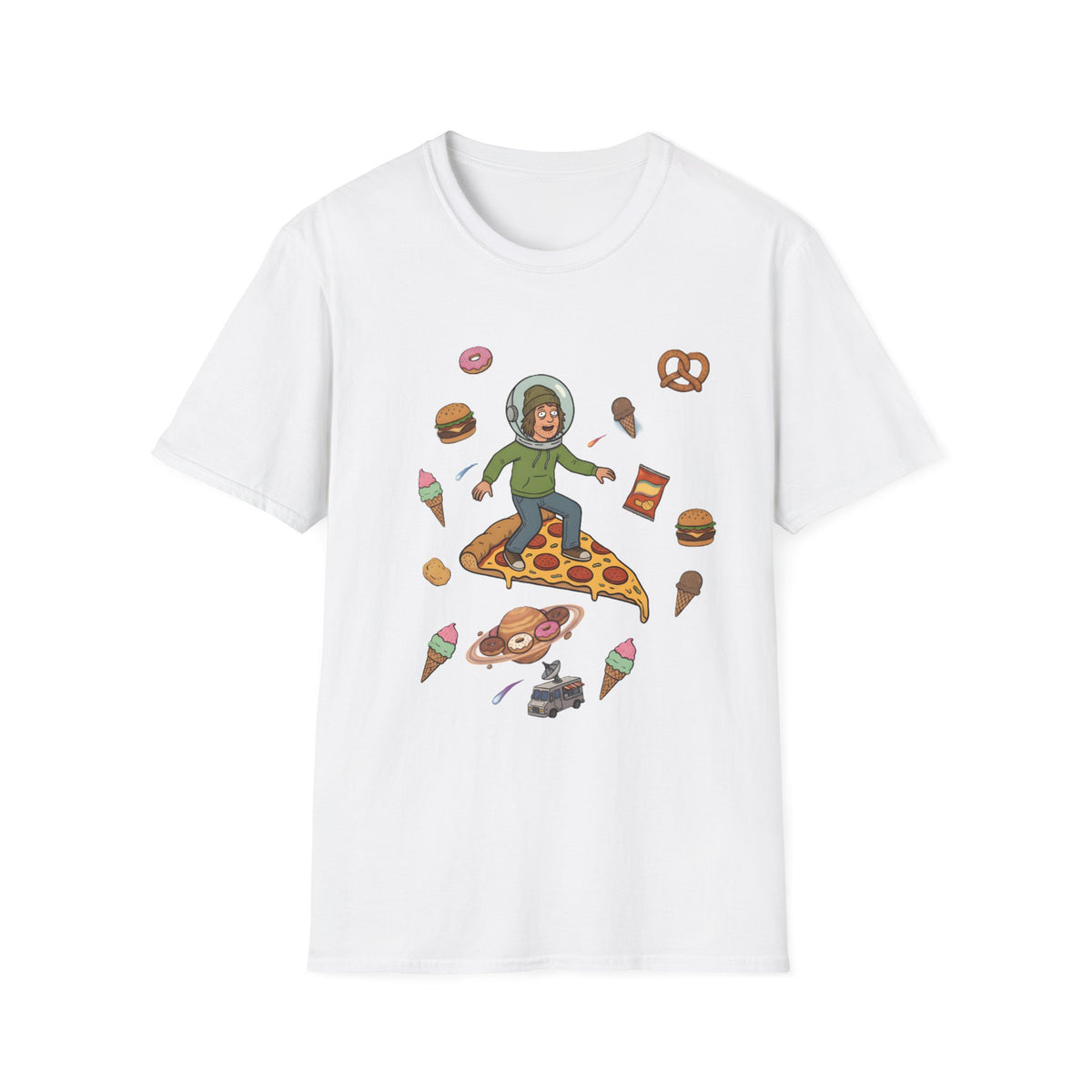 Pizza Ride - T-Shirt, Stoner / Weed Culture Stoner Design