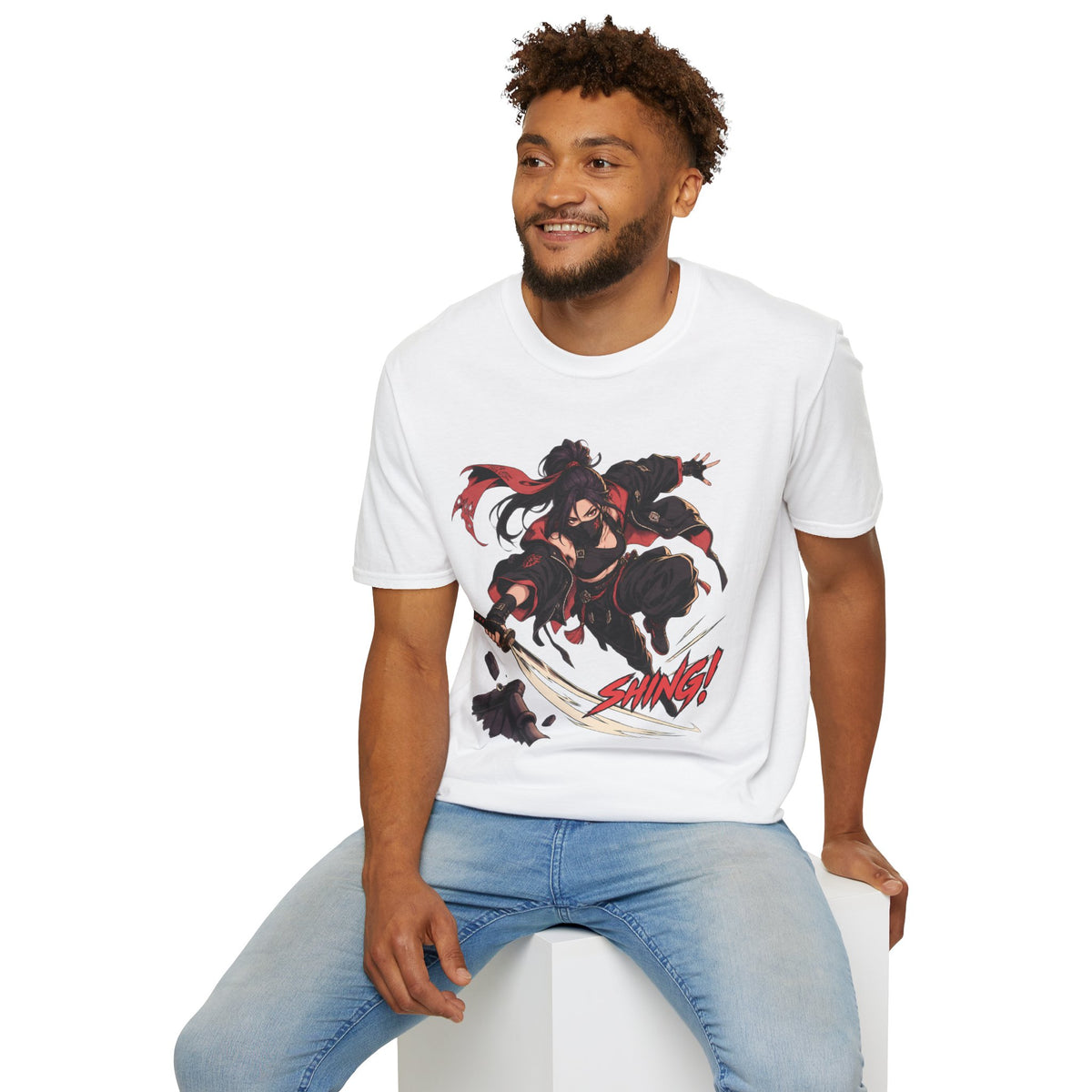 SHING! | Rooftop Samurai Girl | Japanese Anime Style Fight Shirt
