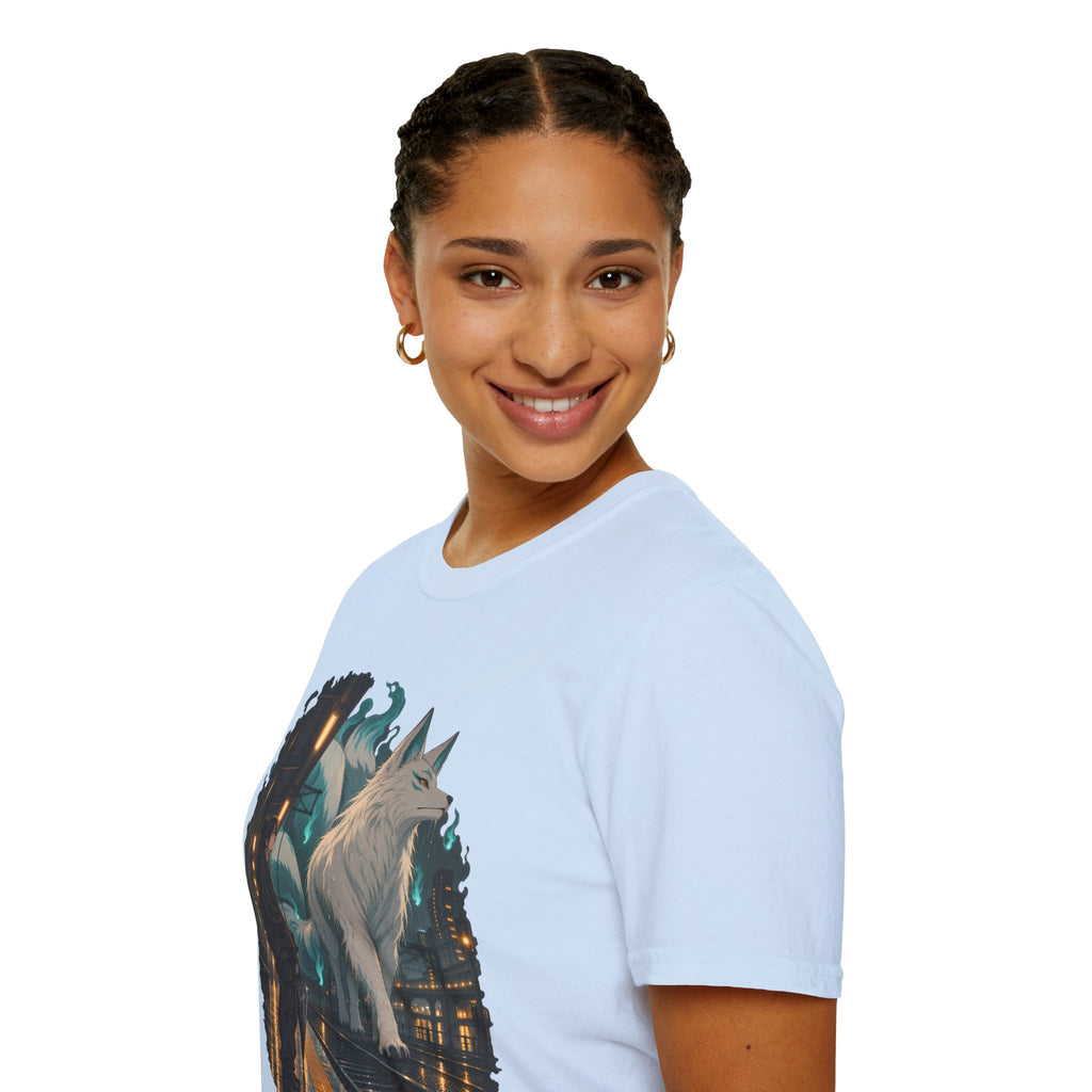 Wolf in the Rain | Last Train Home T-Shirt | Urban Nightscape Graphic Tee