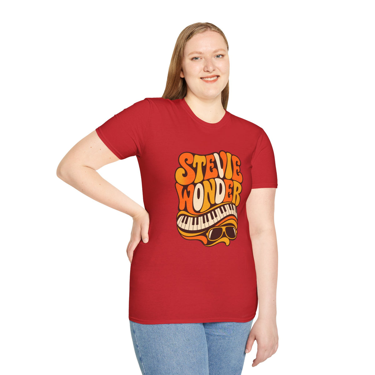 Stevie Wonder Piano Psychedelic Retro Band T-Shirt