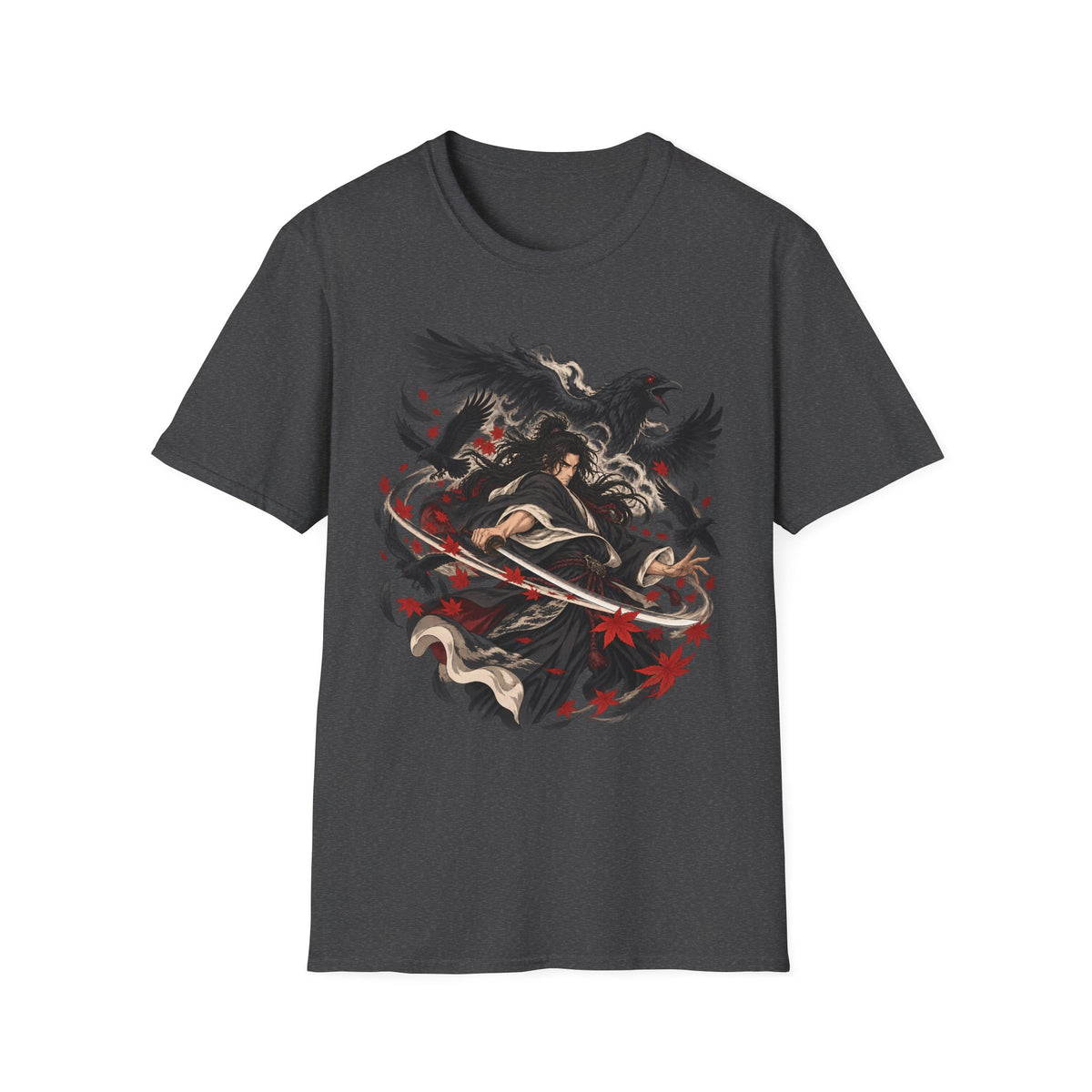 Raven Master | Japanese Samurai | Dark Fantasy T-Shirt