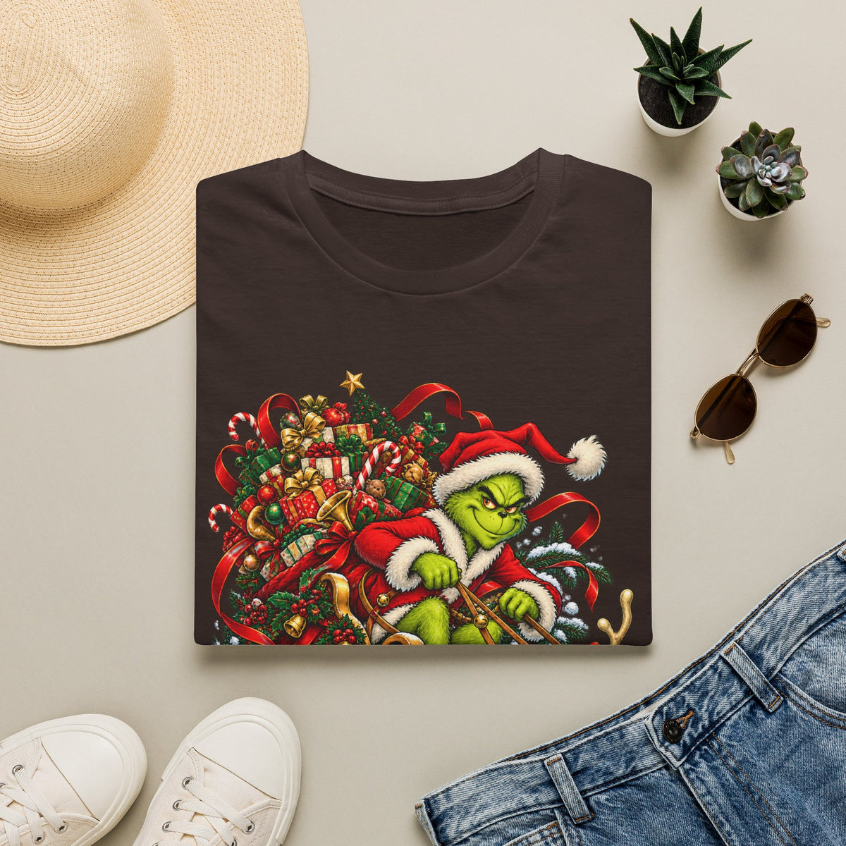 Grinch & Max Sleigh Ride | Funny Christmas T Shirt