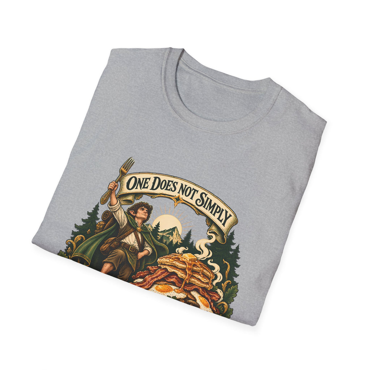 One Does Not Simply Skip Second Breakfast | Funny Hobbit Breakfast Graphic