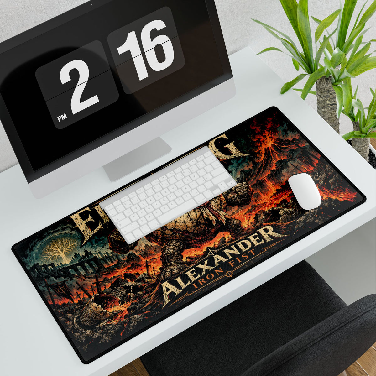 Elden Ring | Alexander Iron Fist | Gaming Desk Mat | Large Mousepad with Boss Artwork
