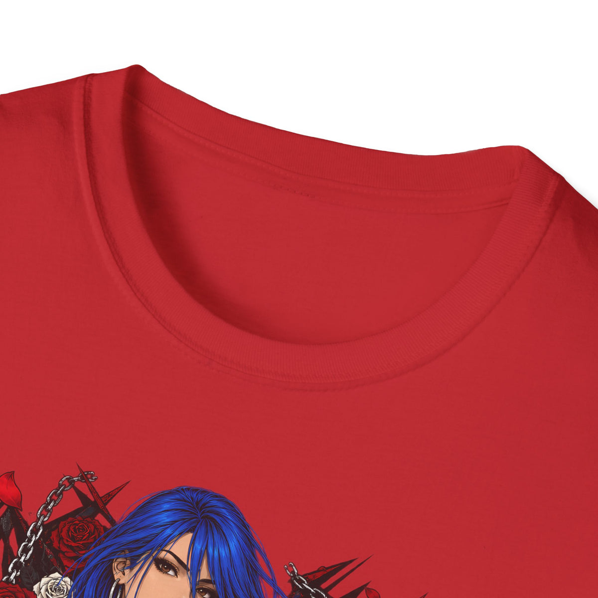 Blue Haired Rock Chick | Japanese Anime Style Pin-up Girl