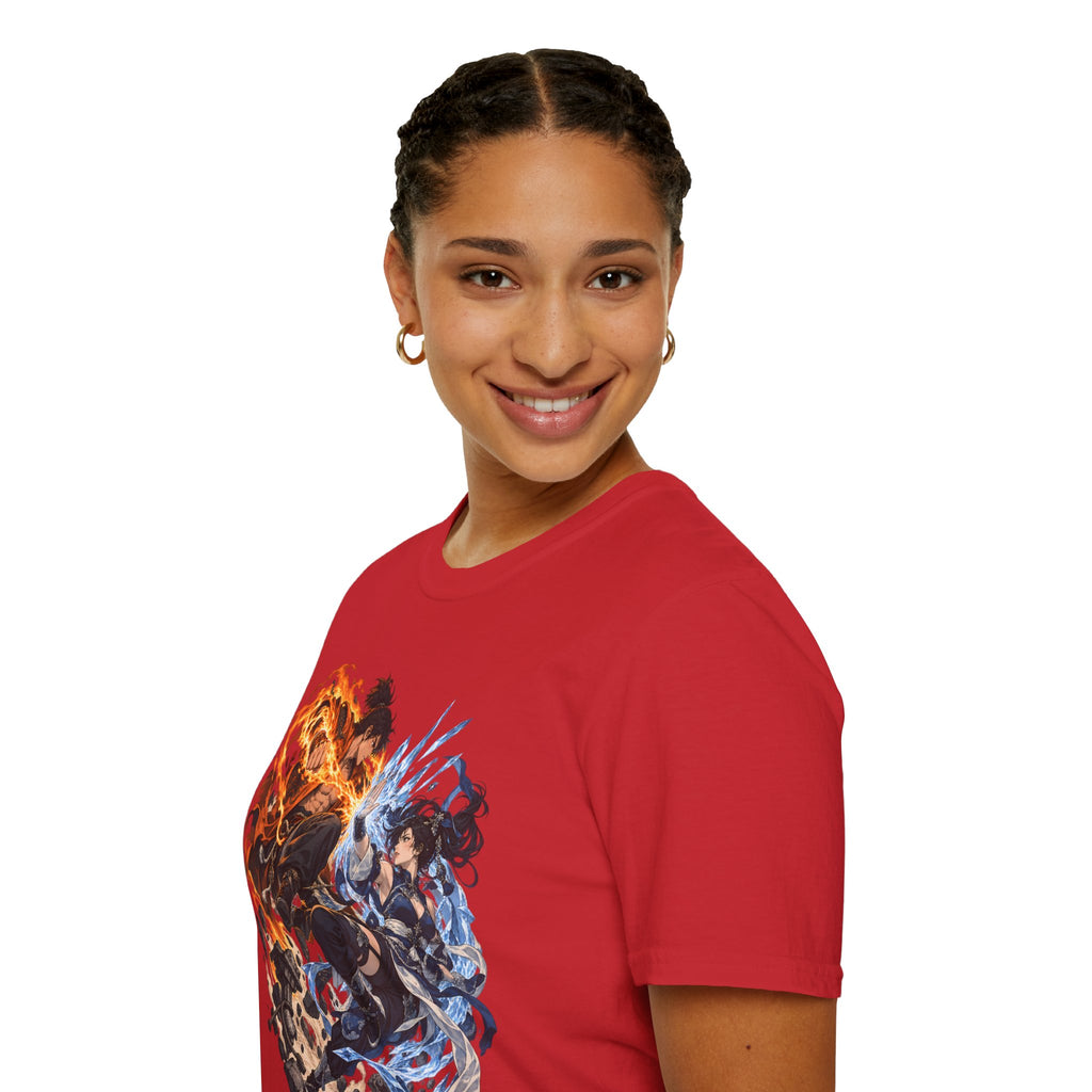 Elemental Battle | Fire vs Ice | Ninja Japanese Fantasy T-Shirt