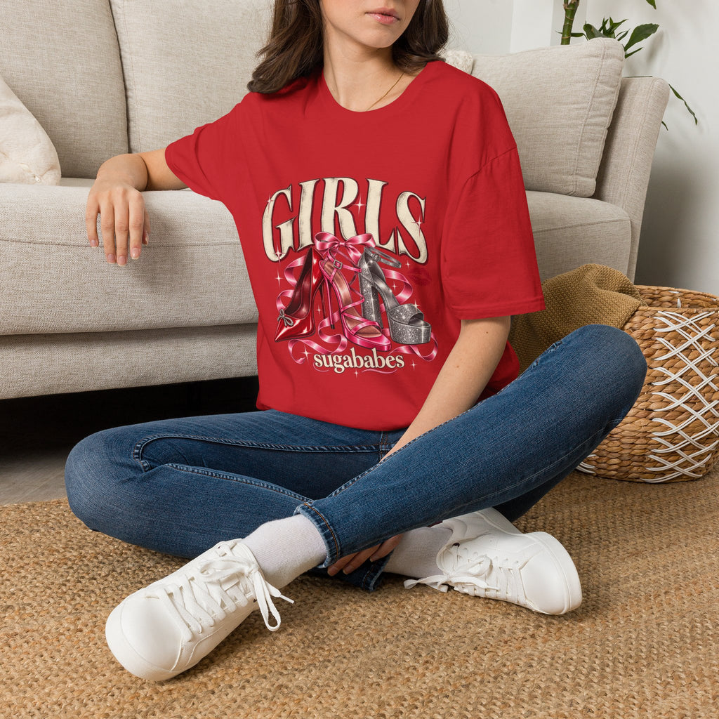 Sugababes |  Red Heels & Ribbons | Girls Night T Shirt