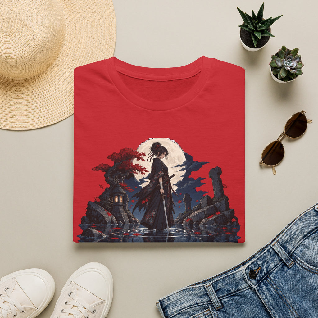 Reflection of a Monster | Moonlit Wolf Spirit T-Shirt | Samurai Silhouette Graphic Tee