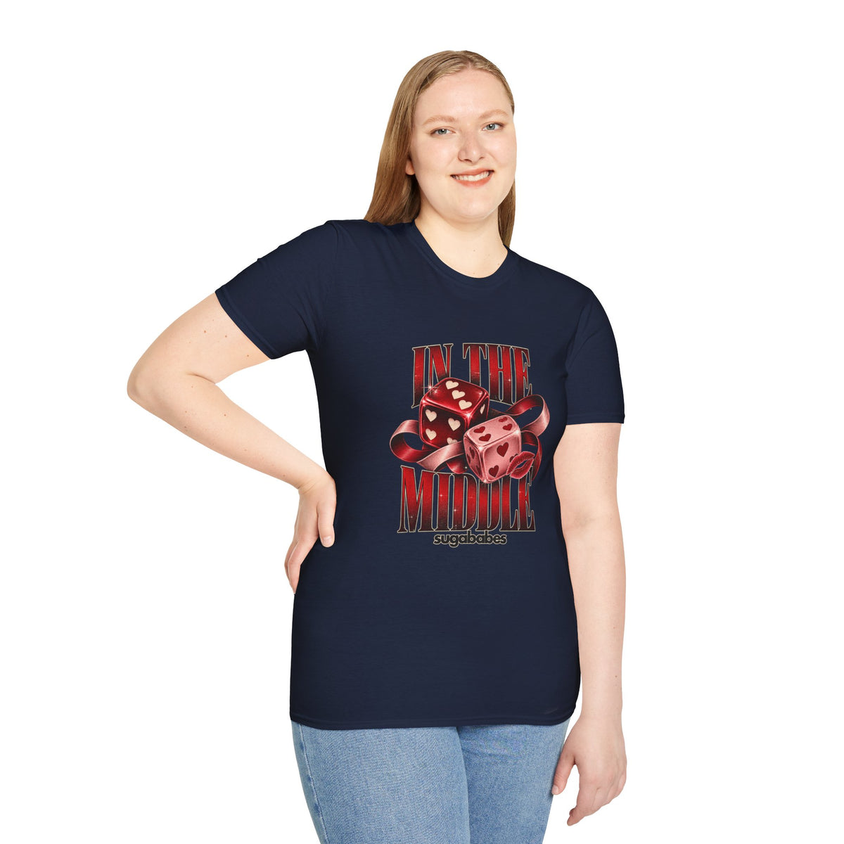 In The Middle | Sugababes | Retro Red Dice Graphic T Shirt