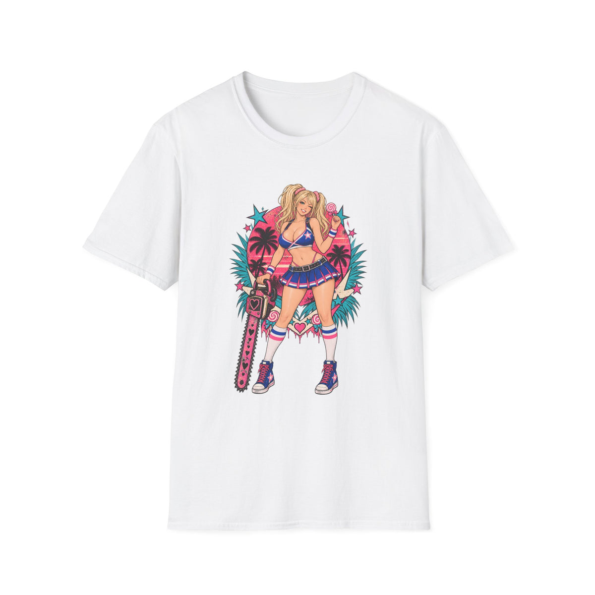 Juliet Starling | Sexy Pinup Beach Babe | Lollipop Chainsaw | Zombie Game T-Shirt