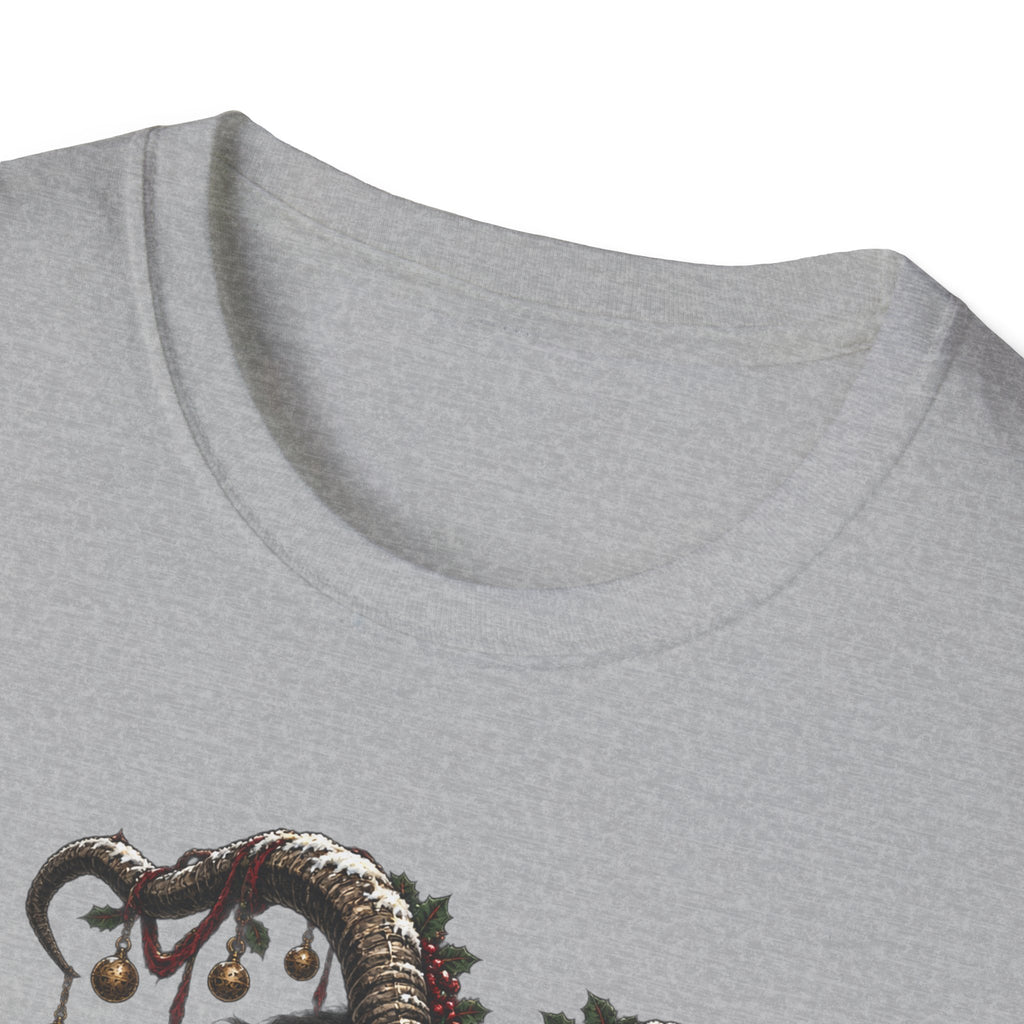 Krampus with Bell | Dark Christmas Demon T-Shirt