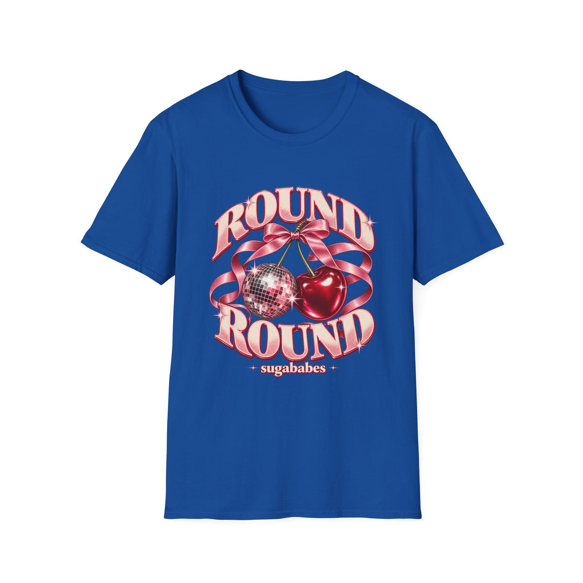 Round Round | Sugababes | Cherries and Disco Ball Graphic T Shirt
