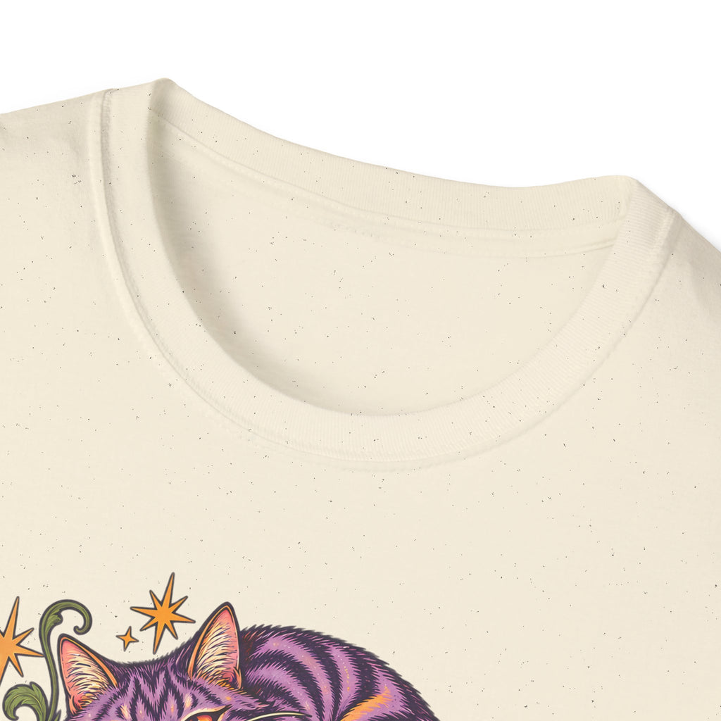 Cheshire Cat | Curiouser & Curiouser | Whimsical Mushroom Design Graphic Shirt