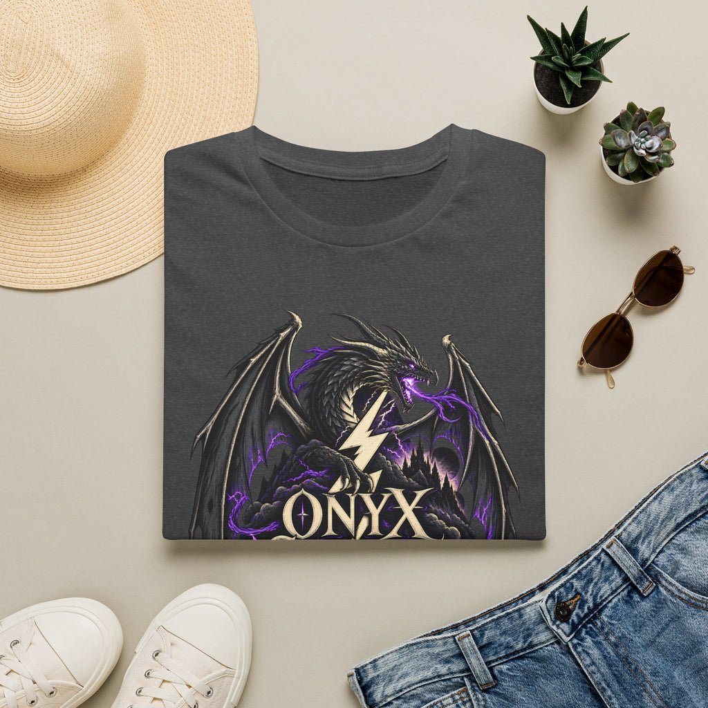 Onyx Storm Dragon T-Shirt | Book Inspired Gothic Lightning Fantasy Tee