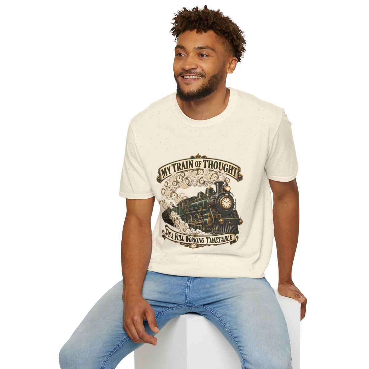 Train of Thought Vintage Steam Engine T-Shirt | My Train of Thought Has a Full Working Timetable