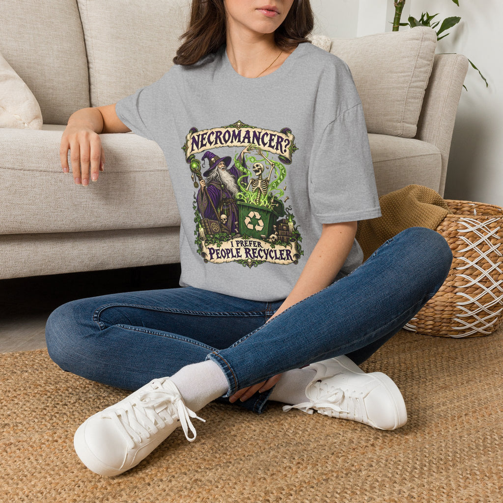 Necromancer? I Prefer People Recycler T-Shirt | Funny Gothic Halloween Tee