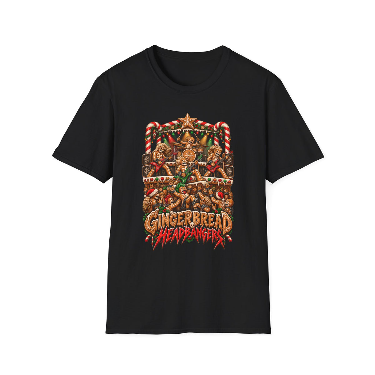 Gingerbread Headbangers | Christmas T-Shirt