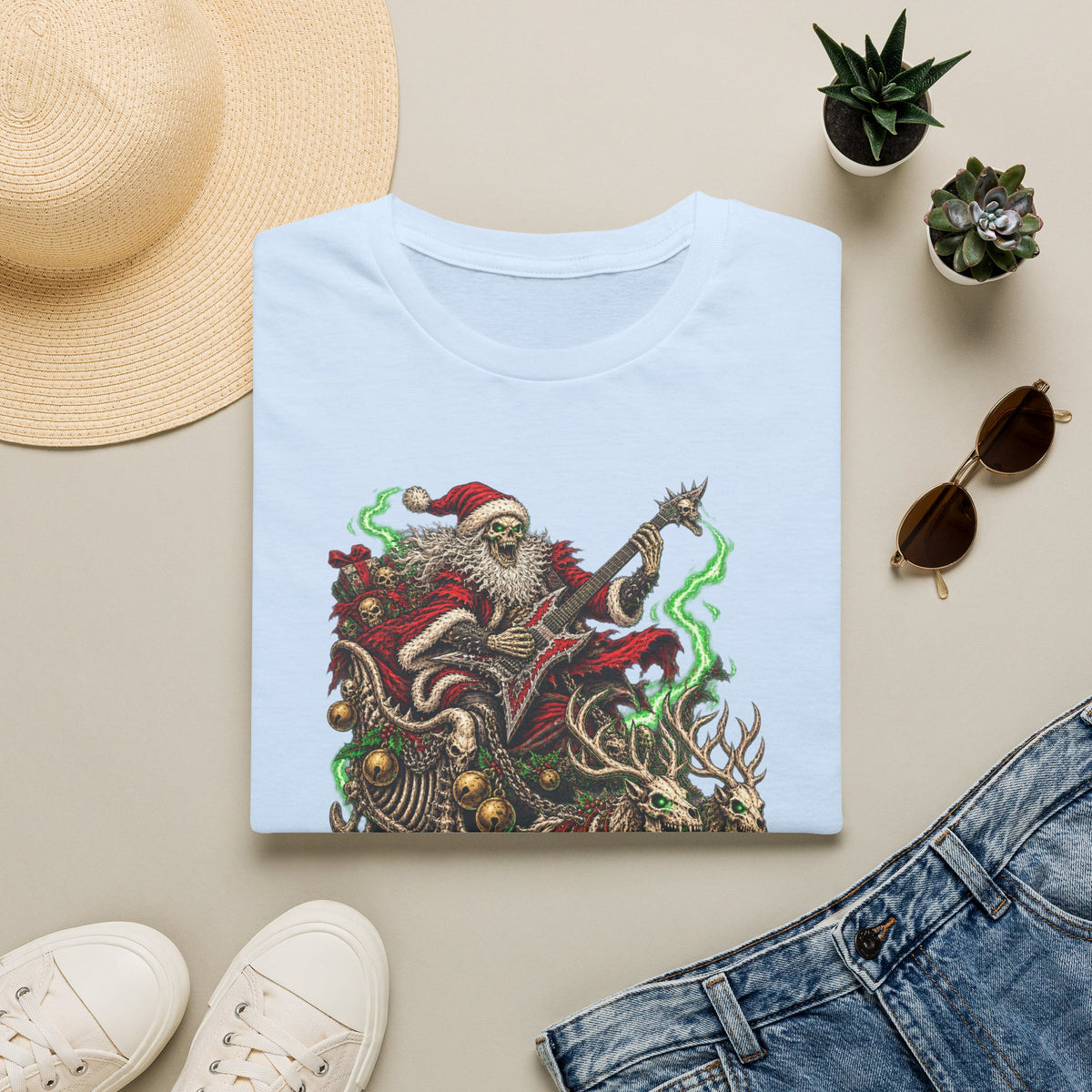 Slay Bells | Santa Clauses Horror Christmas T-Shirt