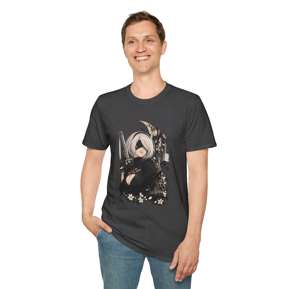 2B | Nier Automata | Anime Character Gothic T-Shirt
