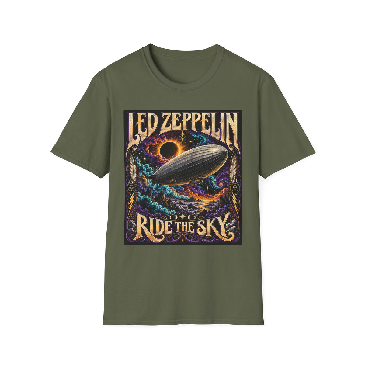 Led Zeppelin "Ride the Sky" Graphic T‑Shirt — Classic Rock Band Tee