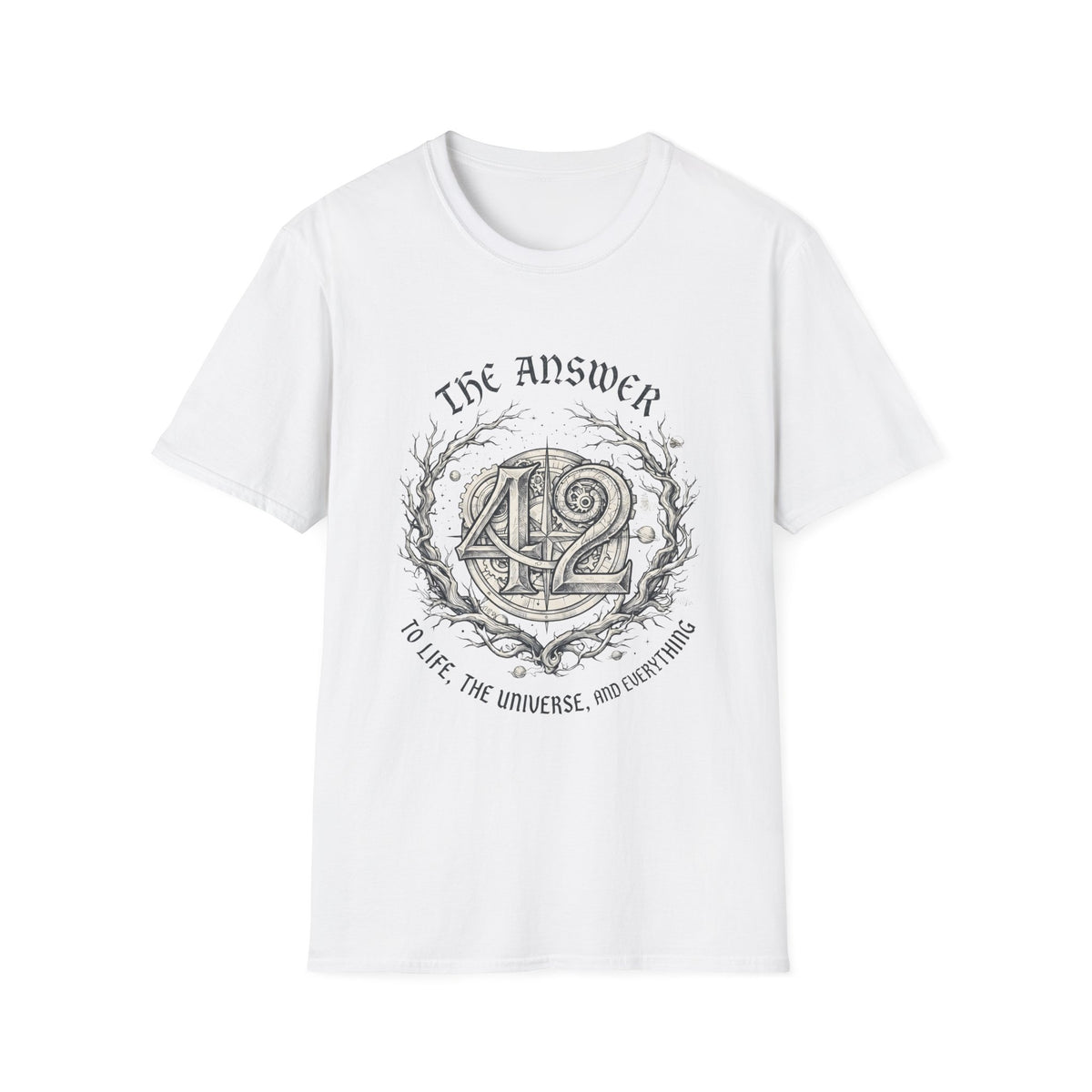 The Answer 42 Graphic T-Shirt — Vintage Sci‑Fi Quote Tee