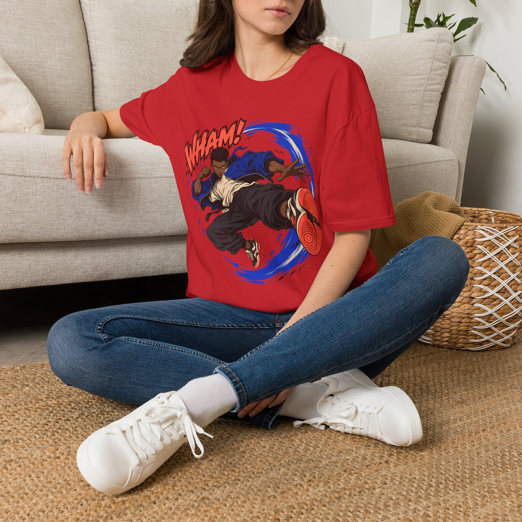 WHAM! | Anime Cartoon Ninja Kick Graphic T Shirt