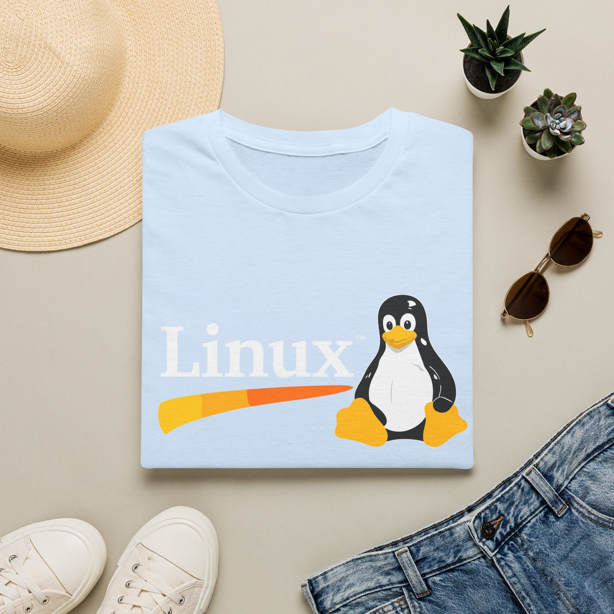 Linux Penguin Logo T‑Shirt — Retro Tech Tee for Developers & Open Source Fans