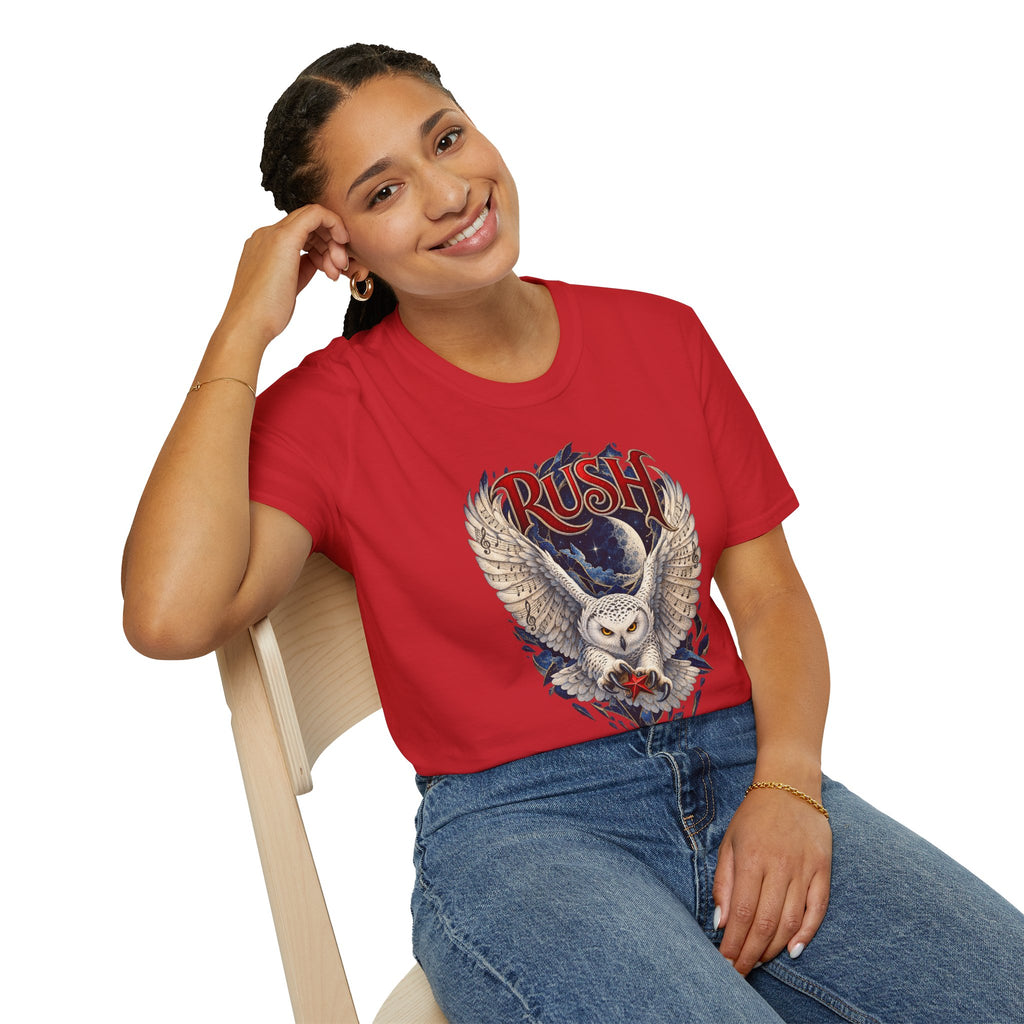 Rush | Fly by Night | Prog Rock | Owl Band Graphic T-Shirt