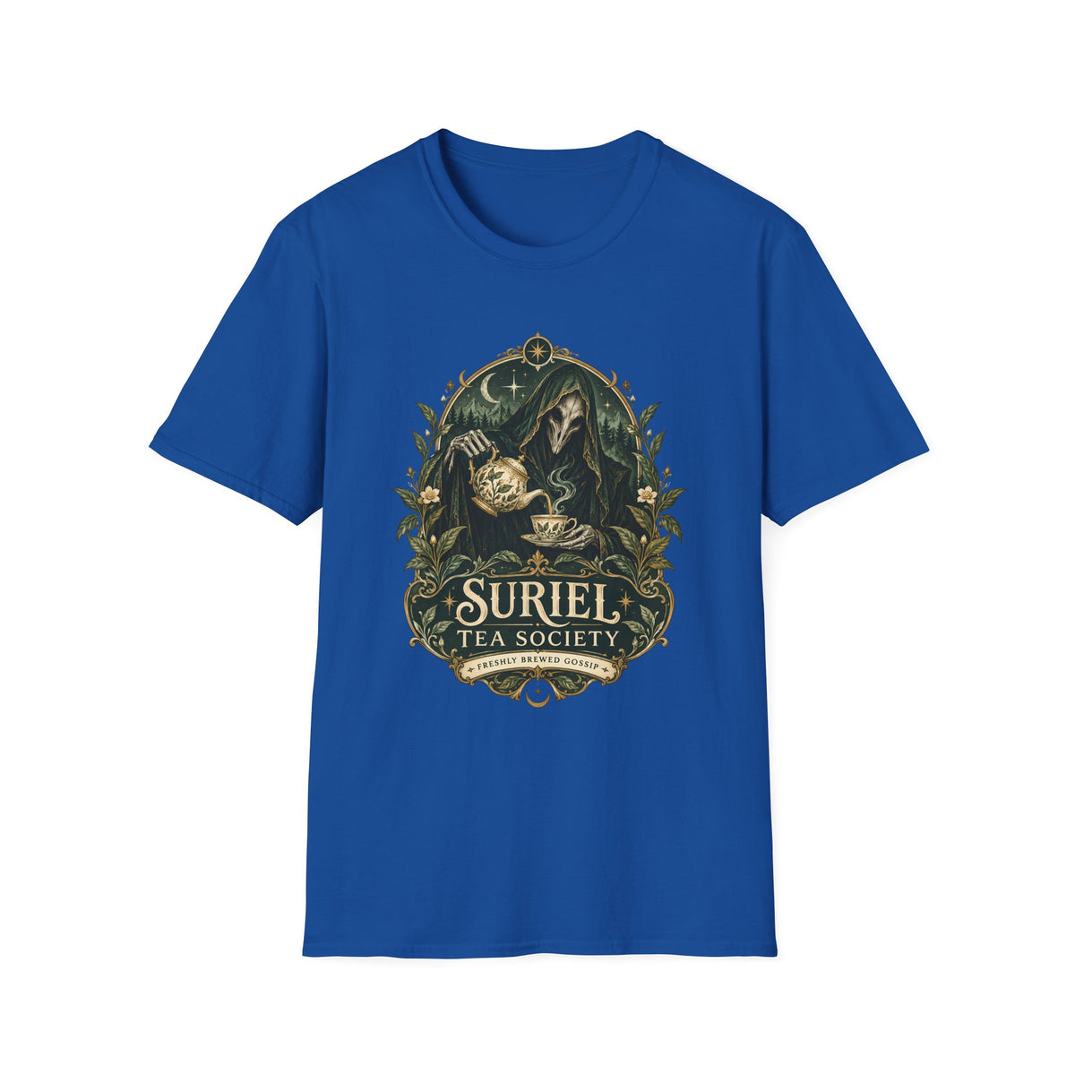 Suriel Tea Society | Freshley Brewed Gossip | ACOTAR Book Graphic T Shirt