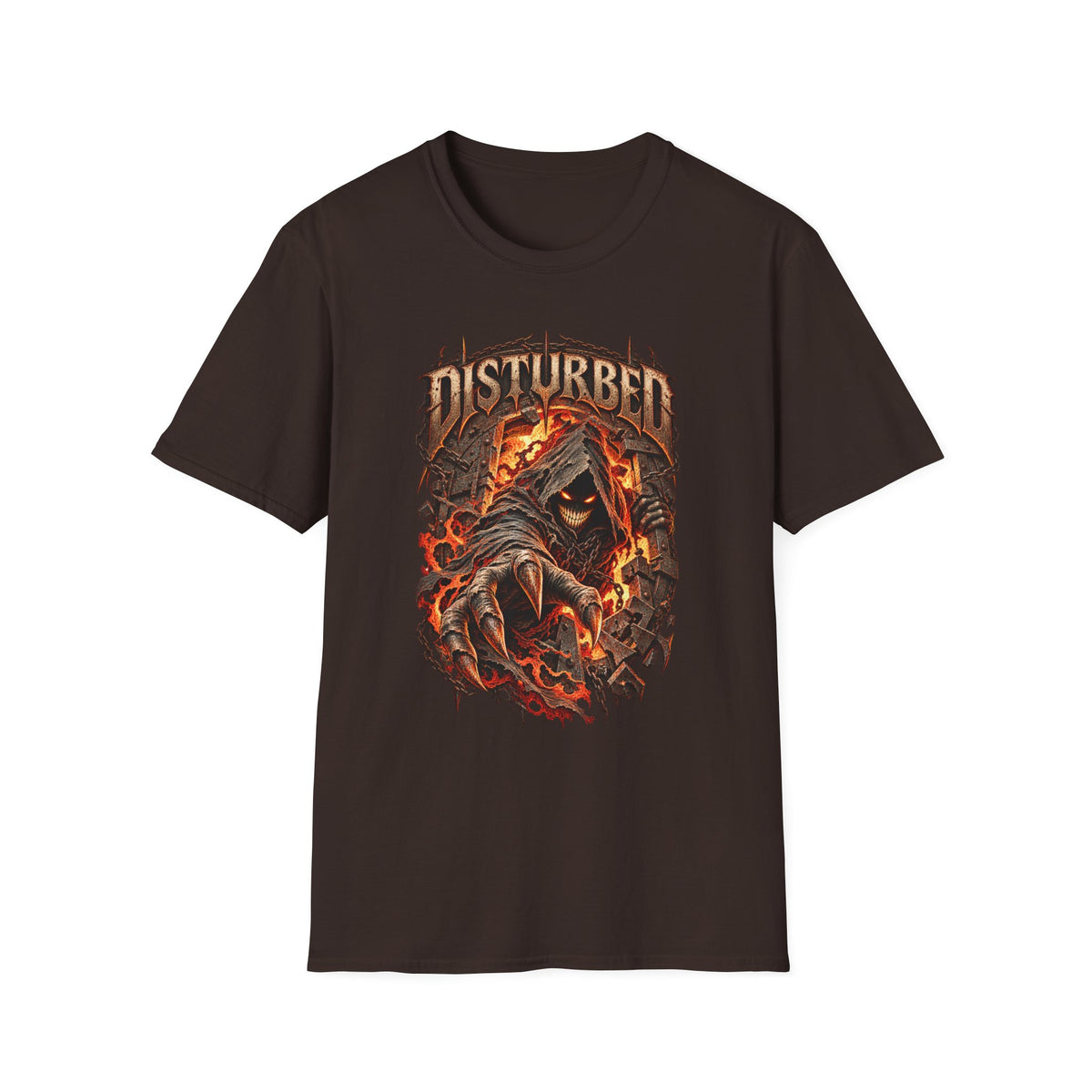 Disturbed | The Guy | Flaming Heavy Metal Band T-Shirt