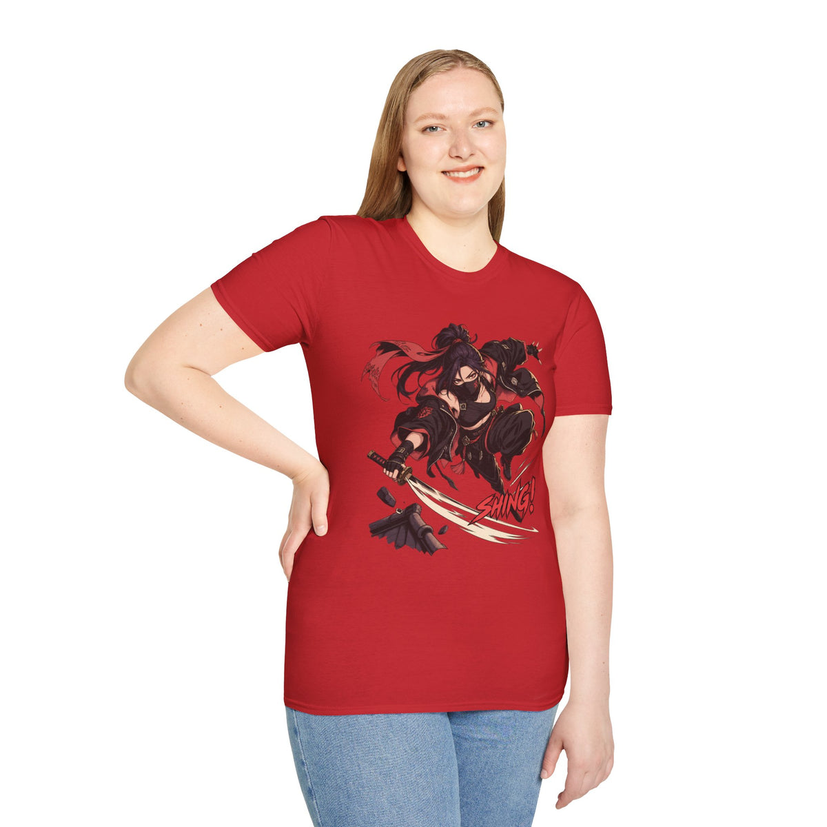 SHING! | Rooftop Samurai Girl | Japanese Anime Style Fight Shirt