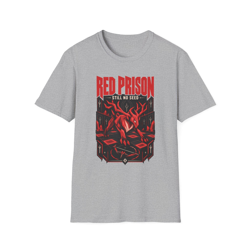 Red Prison OSRS Runescape Inspired T-Shirt - 'Still No Seed' Graphic Tee