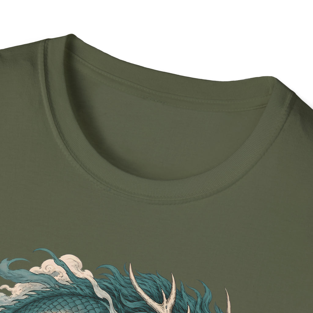 Mythic Dragon Warrior | Japanese Samurai and Serpent T Shirt